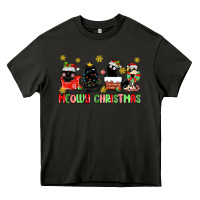 Asphalt meowy christmas cats Heavy Core Tee - MaliasSmallBusiness