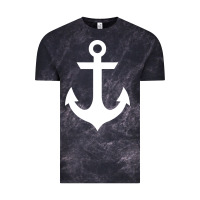 Cloud Black preppy nautical anchor Vintage Tee - artisFamous