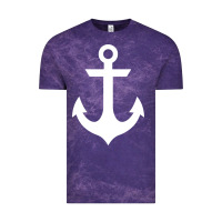 Cloud Purple preppy nautical anchor Vintage Tee - artisFamous