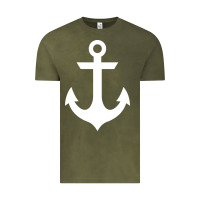 Vintage Olive preppy nautical anchor Vintage Tee - artisFamous