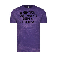 Cloud Purple funny, penny for your thoughts Vintage Tee - artisFamous