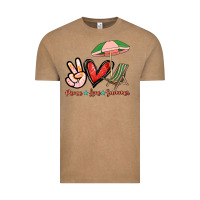 Vintage Coffee Peace love summer Vintage Tee - NancyCooperArtShop