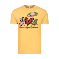 Vintage Mustard Peace love summer Vintage Tee - NancyCooperArtShop