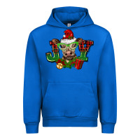Cobalt christmas joy cow Urban Hoodie - BarkalooDesign