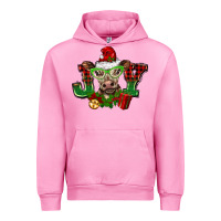 Fuchsia Pink christmas joy cow Urban Hoodie - BarkalooDesign