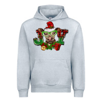 Heather Grey christmas joy cow Urban Hoodie - BarkalooDesign
