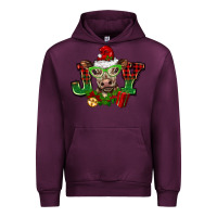 Mauve Wine christmas joy cow Urban Hoodie - BarkalooDesign