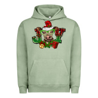 Pigment Oil Green christmas joy cow Urban Hoodie - BarkalooDesign
