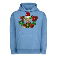 Pigment Pebble Blue christmas joy cow Urban Hoodie - BarkalooDesign