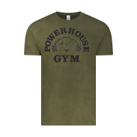 Vintage Olive power hause gym Vintage Tee - artisFamous