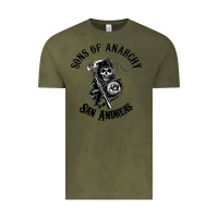Vintage Olive sons of anarchy san andreas Vintage Tee - artisFamous
