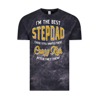Cloud Black I'm The Best Stepdad | Father's Day Vintage Tee - artisFamous