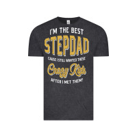 Vintage Black I'm The Best Stepdad | Father's Day Vintage Tee - artisFamous