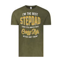 Vintage Olive I'm The Best Stepdad | Father's Day Vintage Tee - artisFamous