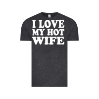 Vintage Black i love my hot wife Vintage Tee - artisFamous