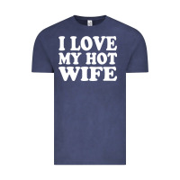 Vintage Denim i love my hot wife Vintage Tee - artisFamous