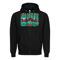Black cowhide gemstone leather background Zipper Hoodie - FaDigitalArtStudio