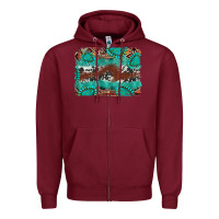 Burgundy cowhide gemstone leather background Zipper Hoodie - FaDigitalArtStudio