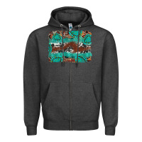 Charcoal Heather cowhide gemstone leather background Zipper Hoodie - FaDigitalArtStudio