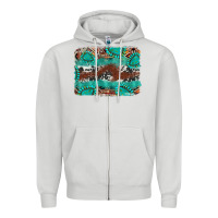 Dove Grey cowhide gemstone leather background Zipper Hoodie - FaDigitalArtStudio