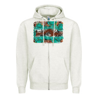 Oatmeal Heather cowhide gemstone leather background Zipper Hoodie - FaDigitalArtStudio