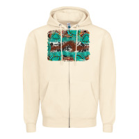 Sandshell cowhide gemstone leather background Zipper Hoodie - FaDigitalArtStudio