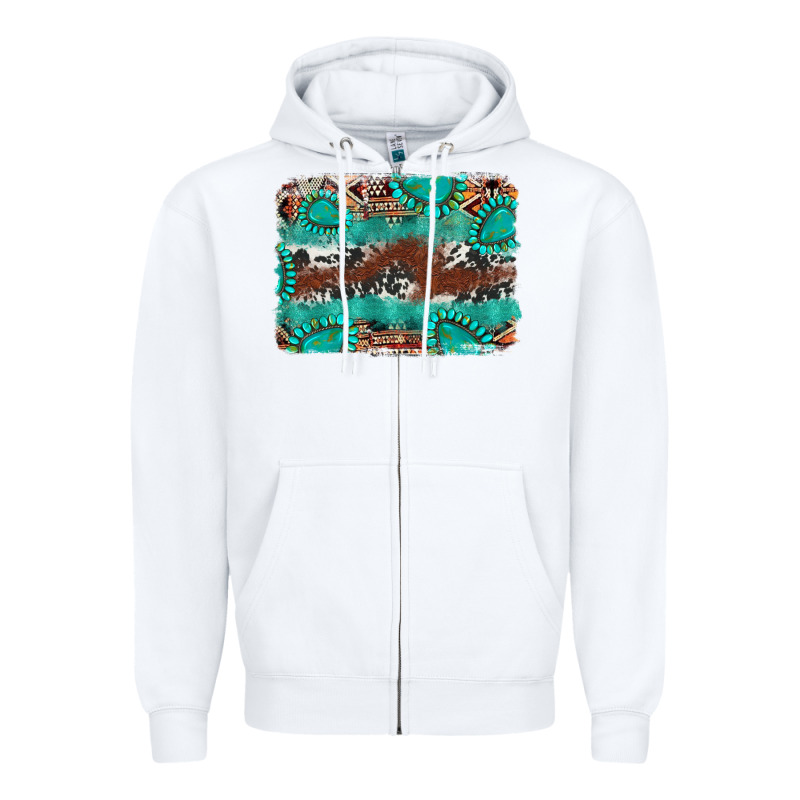 Cowhide Gemstone Leather Background Zipper Hoodie by FaDigitalArtStudio | Teevron