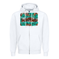 White cowhide gemstone leather background Zipper Hoodie - FaDigitalArtStudio