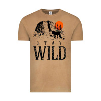 Vintage Camel stay wild illustration with mountain Vintage Tee - artisFamous