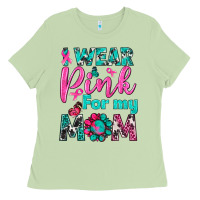 Matcha I Wear Pink For My Mom Ladies Tee - BundleAndBundleShop