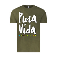 Vintage Olive costa rica pura vida Vintage Tee - artisFamous