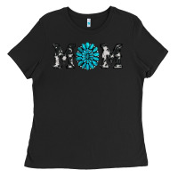 Black cowhide with gemstone Ladies Tee - RanaPortraitStore