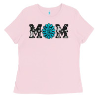 Bubblegum Pink cowhide with gemstone Ladies Tee - RanaPortraitStore