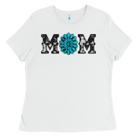White cowhide with gemstone Ladies Tee - RanaPortraitStore