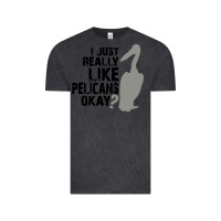 Vintage Black i just really like pelicans okay Vintage Tee - artisFamous