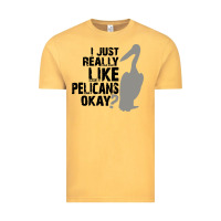 Vintage Mustard i just really like pelicans okay Vintage Tee - artisFamous