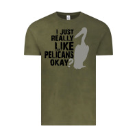 Vintage Olive i just really like pelicans okay Vintage Tee - artisFamous
