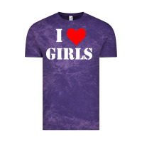 Cloud Purple i love girls Vintage Tee - artisFamous