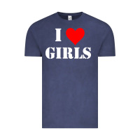 Vintage Denim i love girls Vintage Tee - artisFamous