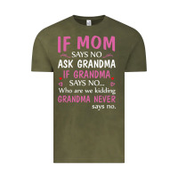 Vintage Olive if mom says no ask grandma if grandma says no Vintage Tee - artisFamous