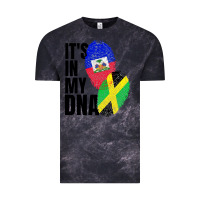 Cloud Black jamaican and haitian mix flag dna heritage Vintage Tee - artisFamous