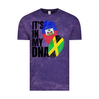 Cloud Purple jamaican and haitian mix flag dna heritage Vintage Tee - artisFamous