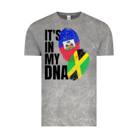 Cloud Rock jamaican and haitian mix flag dna heritage Vintage Tee - artisFamous