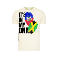 Jamaican And Haitian Mix Flag Dna Heritage Vintage Tee | Teevron