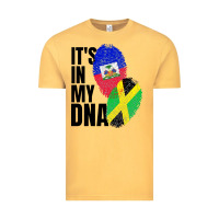 Vintage Mustard jamaican and haitian mix flag dna heritage Vintage Tee - artisFamous