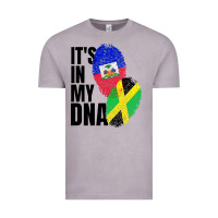 Vintage Zinc jamaican and haitian mix flag dna heritage Vintage Tee - artisFamous