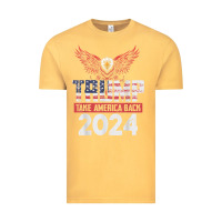 Vintage Mustard trump 2024 take america back Vintage Tee - artisFamous