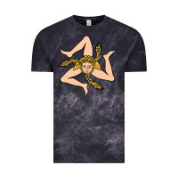 Cloud Black sicilian triskelion Vintage Tee - artisFamous