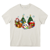 Cream christmas Heavy Core Tee - MaliasSmallBusiness
