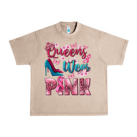 French Oak Queens wear pink Breast Cancer Urban Heavy Tee - NancyCooperArtShop